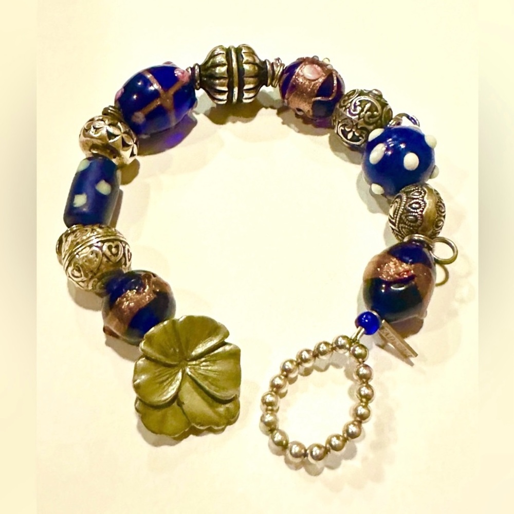Danforth Pewter & Glass Bracelet View 2